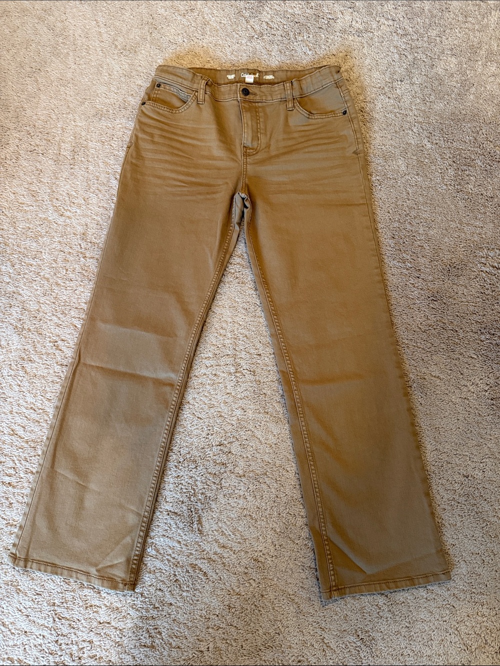 Boys Cat & Jack Stretch Straight Khaki Jeans size 16H New